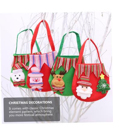 COLLBATH 3pcs Christmas Bag Candy Bags Christmas Storage Tote Christmas Tote Bags Party Supplies Cloth - Buy Online on GoSupps.com