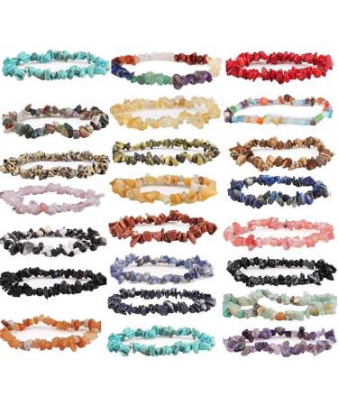 Multicolor Natural Chip Stone Beads - 400 Pieces 5-8mm | Healing Crystal Loose Rocks for DIY Bracelet Jewelry Crafting - Buy Online on GoSupps.com