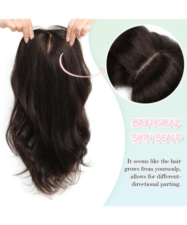 Hair Toppers for Women Real Human Hair 8.5 * 8inch Skin Scalp Remy Human Hair Toppers for Women Human Hair Toppers Hair Toppers for Women with Thinning Hair 14inch(Dark Brown) 2# 14inch - Buy Online on GoSupps.com