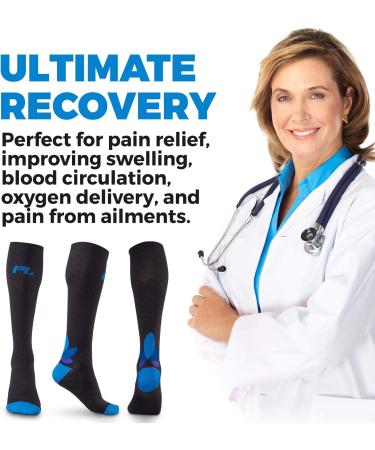 Buy POWERLIX Compression Socks for Men & Women - 20-30 mmHg Knee-High Stockings for Neuropathy & Swelling Relief | International Shipping Available - Buy Online on GoSupps.com