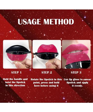 DAGEDA 3 Colors Lazy Lipstick - Magic Color Changing, Long Lasting, Waterproof & Moisturizing Lipstick - Non-Fade Lip Shape - Perfect for Lazy People (Color D) - Buy Online on GoSupps.com