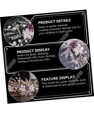 Amosfun 1pc Braided Flower Comb Hair Accessory for Women Pearl Tiara Bridesmaid Hair Accessories Flower Hair Comb Hair Barrettes for Women Bridal Hair Comb Handmade Wedding Hair Comb White - Buy Online on GoSupps.com