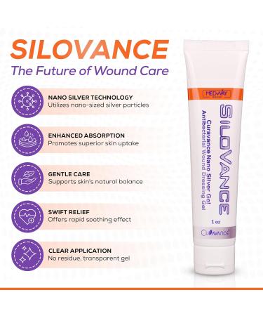 CuraVance SiloVance Nano Silver Gel 1oz - Premium Antimicrobial Gel for International Shipping - Buy Online on GoSupps.com