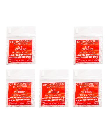 JMU Orthodontic Elastics 1/4 Light 500 pack 2.5 oz Clear Dental Rubber Bands Latex Free Orthodontic Rubber Bands Made in USA