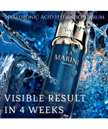 Hyaluronic Acid Serum for Face by LaMarine Skincare - Anti-Aging Hydrating Facial Serum | Fine Lines, Wrinkles, Plump & Repair | Deep Penetrating Moisturizer | 1 fl oz - Buy Online on GoSupps.com