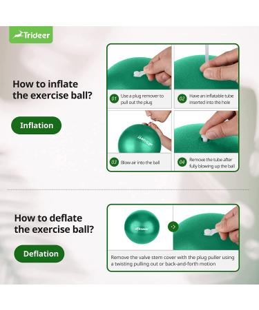 Trideer 9 Inch Pilates Ball for Physical Therapy and Core Strength - Green - Buy Online on GoSupps.com