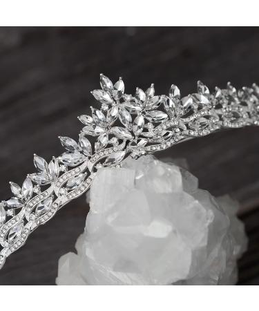 SWEETV Rhinestone Wedding Tiara - Princess Bridal Crown for Bride & Flower Girls | Silver+Clear - Buy Online on GoSupps.com