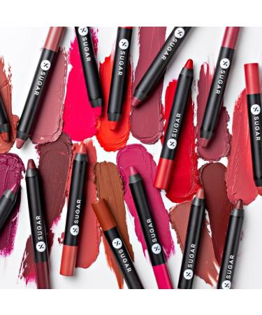 S.-UG AR Matte Cosmetics Crayon Lipstick with Sharpener | Long-Lasting 8+ Hours | 24 Rachel Berry - 2.8gm - International Shipping Available - Buy Online on GoSupps.com