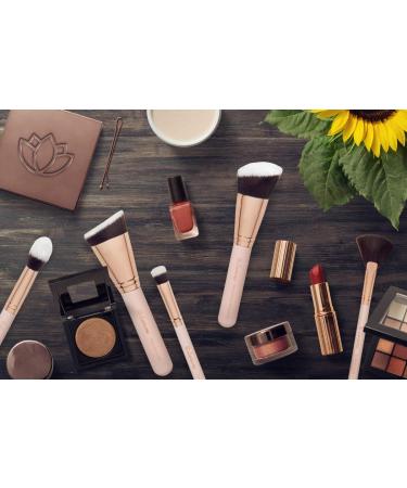 Professional Rose Gold Contouring Brush Set - 5 Vegan & Cruelty-Free Makeup Brushes for Flawless Application - Buy Online on GoSupps.com