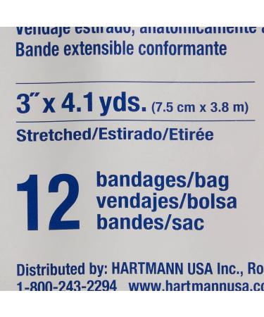 Hartmann 80300000 Latex-Free Conforming Stretch Bandage 3 x 4.1 yd. (Pack of 12) - Buy Online on GoSupps.com