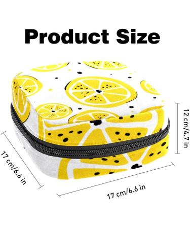 Javenproeqt Portable Women's Binding Bags | Menstrual Cup Pocket & Pads | Cute Lemon Pattern - Ideal for Teen Girls & First Periods - Buy Online on GoSupps.com