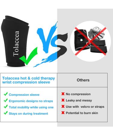 Tolaccea Reusable Cold-Warm Compress Gel Pad for Wrist | Pain Relief & Injury Recovery - Black M - Buy Online on GoSupps.com
