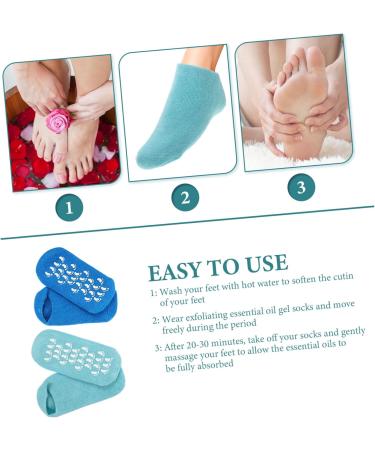NUSITOU 2 Pairs Gel Socks Moisturizing Socks Feet Moisturizer Socks Essential Oil Heel Softening Socks Dry Feet Socks Heel Repair Sock Spa Socks for Salon Foot Cover Socks Gel Spa Socks - Buy Online on GoSupps.com