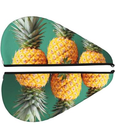 Banana Strawberry Pineapple Print Dry Hair Cap for Women Coral Velvet Hair Towel Wrap Absorbent Hair Drying Towel with Button Quick Dry Hair Turban for Travel Shower Gym Salons - Buy Online on GoSupps.com
