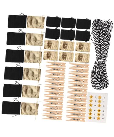 GOOHOCHY 1 Set Candy Bag Christmas Candy Pouch Advent Countdown Calendar Bags Christmas Bag Cotton Child