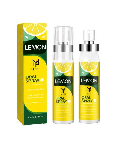 PEGO Oral Spray for Bad Breath,Dry Mouth Spray,Portable Mouth Spray,Fights Bad Breath,Removes Oral Odor,Sugar-Free Breath Fresheners,Long-Lasting Fresh Breath(Lemon Flavor*2Pack)