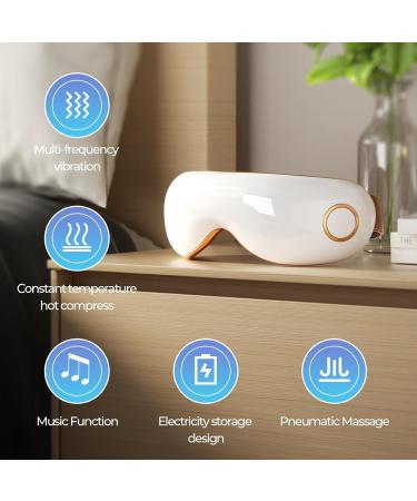 Aspria Eye Massage Device - Warmth & Vibration 5 Modes | Rechargeable Eye Mask for Dark Circles & Dry Eyes | Improve Sleep Quality | Perfect Christmas Gift - Buy Online on GoSupps.com