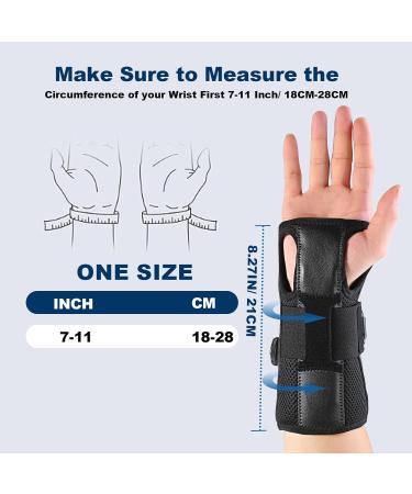 Adjustable Wrist Brace for Carpal Tunnel Relief | Night Sleep Support & Compression Wrap for Pain Arthritis Tendonitis & Injuries - Fits Left & Right Hand - Buy Online on GoSupps.com