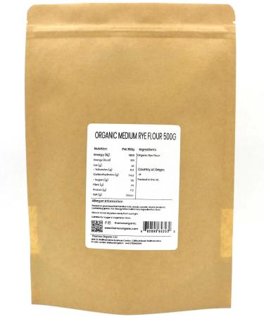 Organic Medium Rye Flour - 1kg of 100% Pure & Natural Flour - No Additives No Preservatives - Vegan Non-GMO Certified Organic - Great for Baking Cooking and Rye Bread - Thames Organic - Buy Online on GoSupps.com