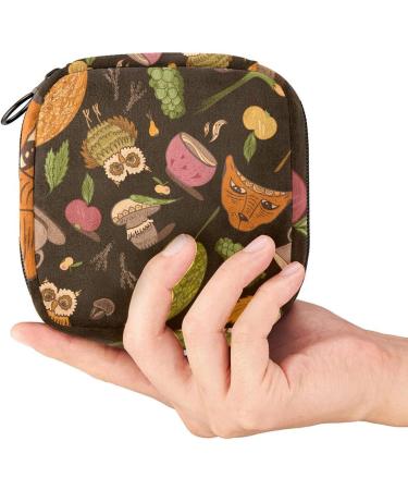 Large Capacity Sanitary Napkins & Menstrual Cup Storage Bag - Owl Design Makeup Organizer for Travel - Buy Online on GoSupps.com