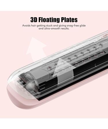 Terviiix Airflow Styler - Titanium Hair Straightener & Curler for Travel | 5 Temp Settings Auto Shut Off Dual Voltage Pink - Buy Online on GoSupps.com