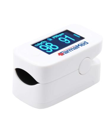 Farmamed multifunction 3 in 1 pulseximeter oximeter professional pulseximeter for oxygen saturation heart rate and perfusion index rotatable XXL OLED display with protective container - Buy Online on GoSupps.com