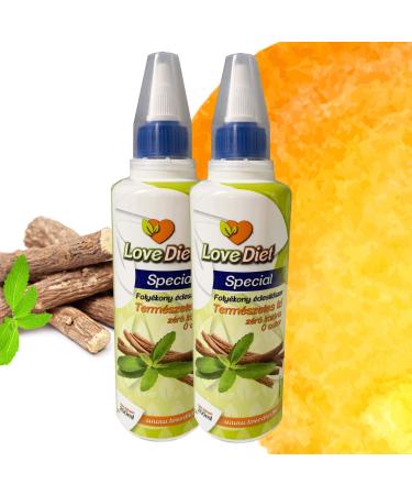 Stevia liquid sweetener drop 2x200ml natural sugar substitute sugar -free sweets for sweet baked goods perfect for tea and coffee