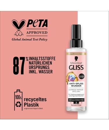 Gliss Anti-Split Ends Conditioner (200 ml) - Repairs damaged hair fibers - For long-lasting sealing of split ends - Heat protection up to 230 C - Buy Online on GoSupps.com