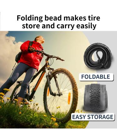 Mountain Bike Tire Replacement | 27.5 x 2.125 Inch Folding Bead | MTB Bike Tire 24/26/27.5 x 1.95 Options Available - Buy Online on GoSupps.com
