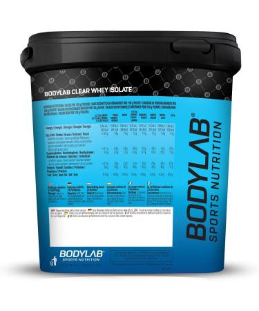 Bodylab24 Clear Whey Isolate 1200g Ice Tea Lemon protein shake made from 96% whey protein isolate refreshing fruity drink can help build muscle - Buy Online on GoSupps.com