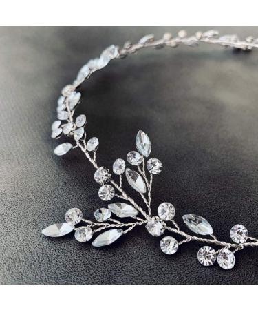 EARENT Bride Wedding Crystal Hair Vine - Bridal Rhinestone Headband for Women and Girls (Silver) - Buy Online on GoSupps.com