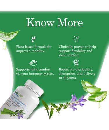 AloeCure VeraFlex Natural Joint Support Supplement with USDA Organic Aloe Vera - Joint Support Capsules for Comfort Mobility and Flexibility - Plant Based Formula for Joints & Mobility 60 Caps x 12 - Buy Online on GoSupps.com