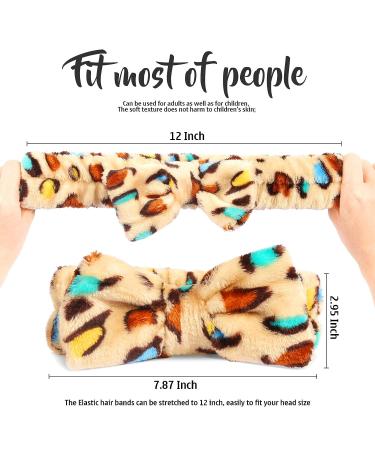 Teenitor 9pcs Bow Headbands - Soft Carol Fleece Hairbands for Women - Perfect for Washing Face, Makeup, Shower - Fuzzy Headbands for Spa Party - Buy Online on GoSupps.com
