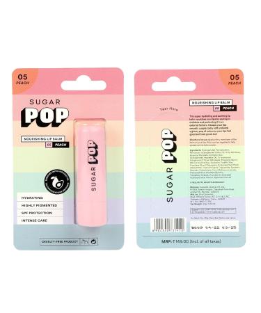 Nourishing Peach Tinted Lip Balm - Intense Hydration & UV Protection for Dry Chapped Lips | 4.5g Castor Oil Enriched Moisturizer - International Shipping Available - Buy Online on GoSupps.com