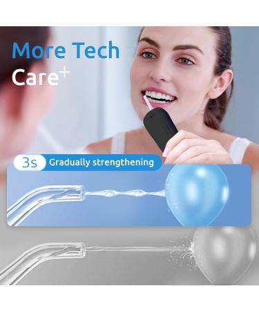 Water Flosser Dental Cordless Portable - 6 Modes, IPX7 Waterproof, Rechargeable - Oral Irrigator for Braces & Gum Care - Black - Buy Online on GoSupps.com