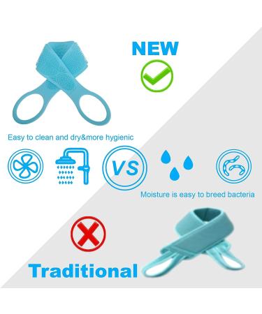 Silicone Bath Body Brush | Back Scrubber for Shower | Exfoliating Body Scrubber Towel - Buy Online on GoSupps.com