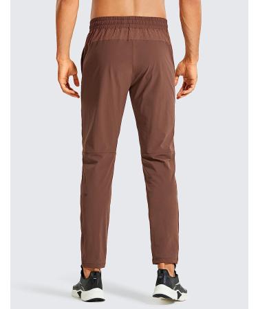 CRZ YOGA Men's 30'' Slim Fit Athletic Pants - XX-Large Dark Brown - Buy Online on GoSupps.com