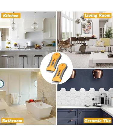 2PCS Oven Cleaning Tool Set with 20PCS Replacement Stickers - Non-Scratch Ceramic Cleaner for Gasket Labels, Decals, and Glue Removal - Buy Online on GoSupps.com