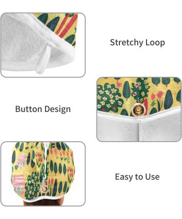 Tree and House 2 Pack Super Absorbent Hair Towels - Quick Dry Hair Turbans for Women & Girls - Perfect Hair Drying Solution - Buy Online on GoSupps.com