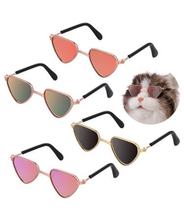 Molain cat sunglasses pet puppy UV protection sunglasses small dog cosplay photo props nice sunglasses (4pcs triangle sunglasses) - Buy Online on GoSupps.com