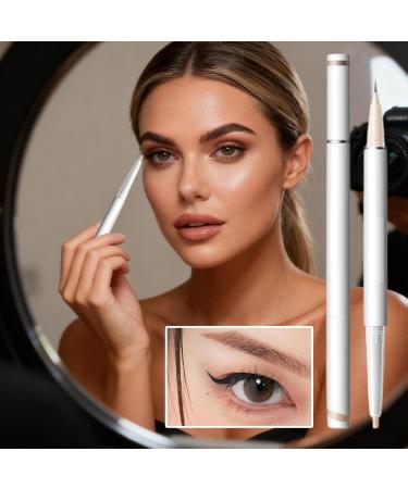 Highlighter and highlighter for the eyes cosmetic pen 2in1 durable for eye shadow highlighter and highlighter for women skin care mature face and festive makeup 01 apricot - Buy Online on GoSupps.com