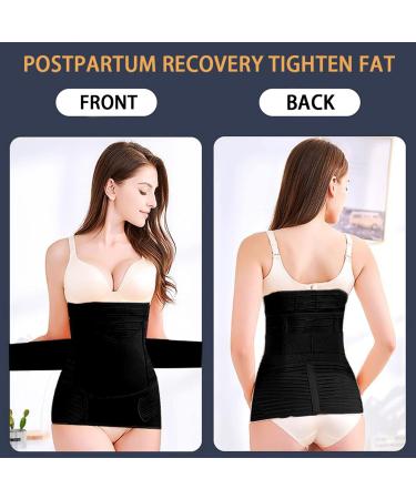 Lekeplus 3-In-1 Postpartum Belly Band Wrap | C Section Recovery Belt | Support & Shapewear for Postnatal Women - Black XXL - Buy Online on GoSupps.com