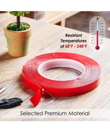 Jackwood 33 Feet Acrylic Double Sided Heavy Duty Mounting Tape (Pack of 3) Weatherproof for Outdoor & Indoor Holds Heavy Stuff in Cold & Hot Condition Removable & Residue-Free (0.24inch) 0.24inch Width - Buy Online on GoSupps.com