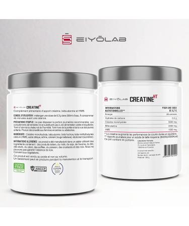 CREATINE HT | Pure Creatine Monohydrate Powder | Enriched with Beta Alanine and HMB | Muscle Performance Booster | No Additives | Easy Blend Red Fruit Flavor | 300g | Eiyolab - Buy Online on GoSupps.com