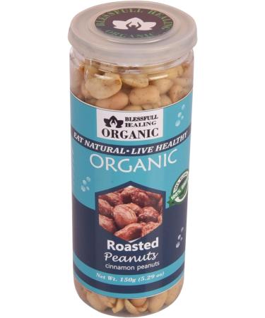 Blessfull Healing Organic Natural Vegan Cinnamon Roasted Peanuts Crunchy Healthy Snacks 150 Gram - Buy Online on GoSupps.com