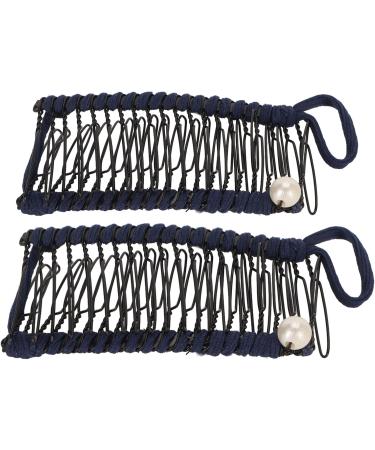 Vintage Cover Comb Tool Metal Weaving Stylish Easy to Use Comfortable Banana Hair Clips Sturdy and Elastic for Thick Wavy Curly Hair (Navy Blue) - Buy Online on GoSupps.com