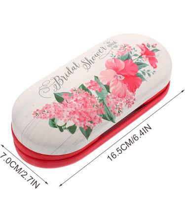 Homsfou Double-Layer Glasses Case - Travel Lens Storage Box PU Leather Red | Organizer for Glasses & Lenses - Ideal for Home & Travel - Buy Online on GoSupps.com