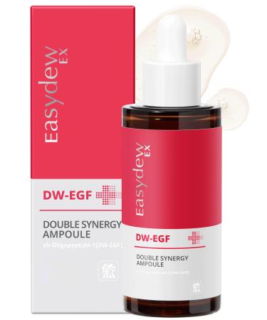 EASYDEW DW-EGF Peptide Double Synergy Ampoule - Intensive Moisturizing Face Serum with Hyaluronic Acid Ceramide Bakuchiol - Firming Moisture Glow Skin for Rough Skin 1.69 fl.oz.