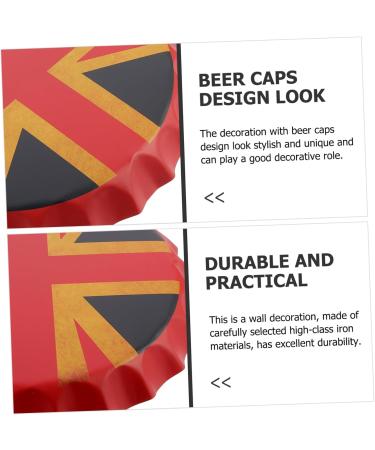 GRIRIW Decorative Bottle Caps Beer Cap Pendant British Decor Home Decor Beer Bottle Cap Sign Wall Art for Home Household Tin - Buy Online on GoSupps.com