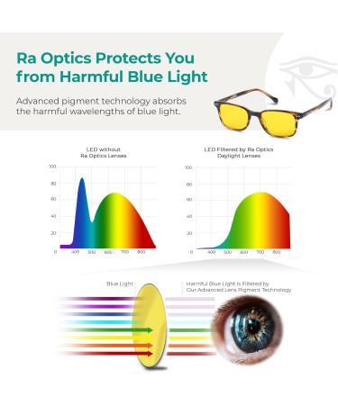 Ra Optics Nate Frame with Daylight Lenses - Premium Blue Light Glasses for Eye Health Fatigue Relief & Enhanced Focus | Shop Internationally - Buy Online on GoSupps.com